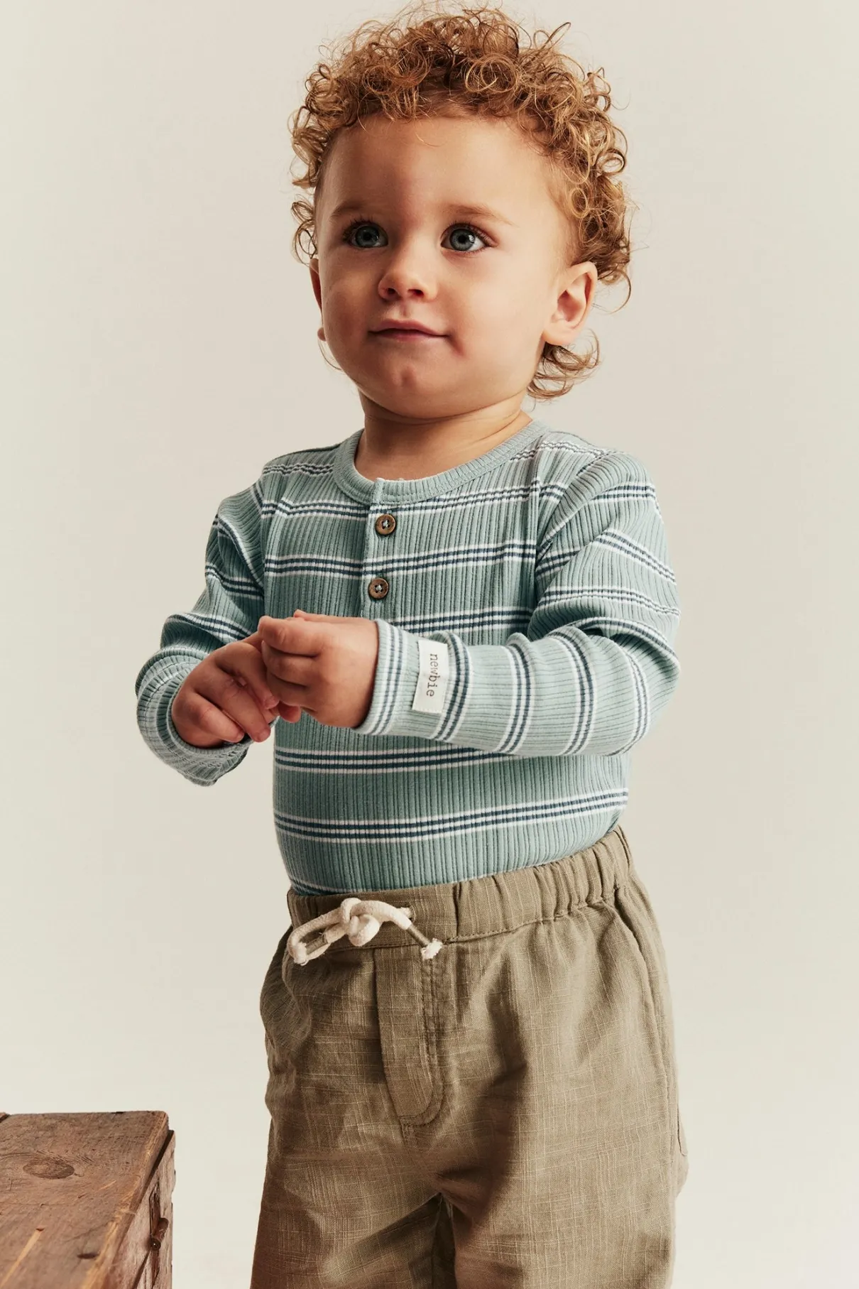 Baby green ribbed bodysuit