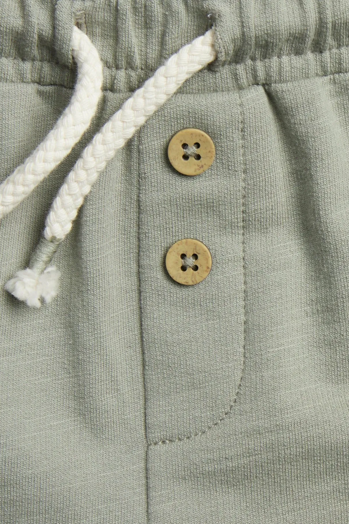 Baby green slub tricot shorts