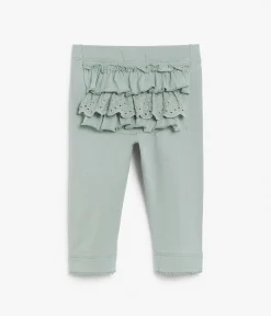 Baby grey leggings with ruffles