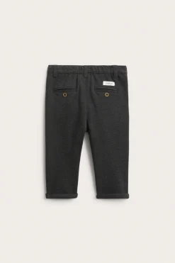 Baby grey turn-up trousers