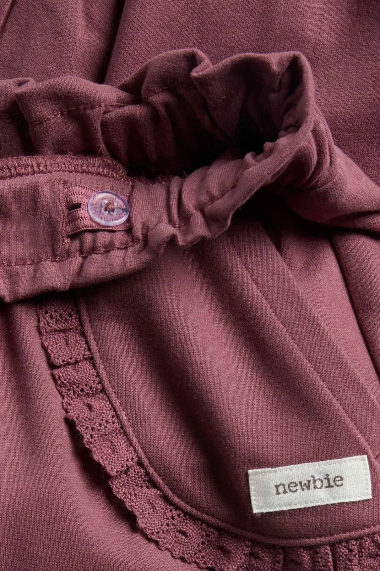Baby jogging bottoms with lace details