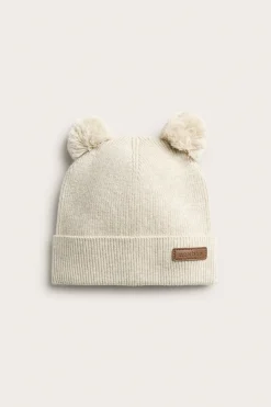 Baby & kids beige pom-pom hat
