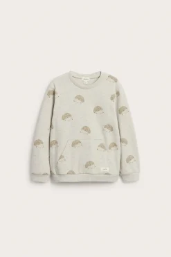 Baby & kids beige sweatshirt with brushed inside