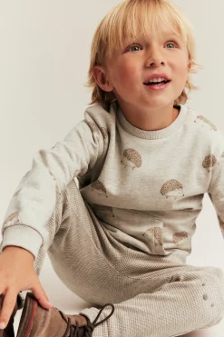 Baby & kids beige sweatshirt with brushed inside