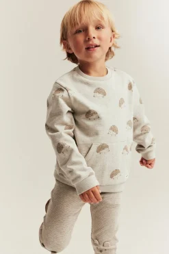 Baby & kids beige sweatshirt with brushed inside