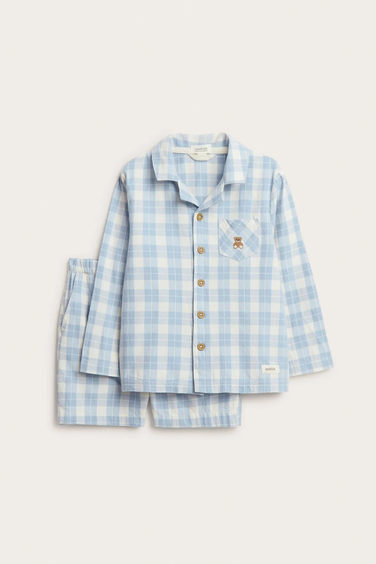 Baby & kids' blue checked pyjamas