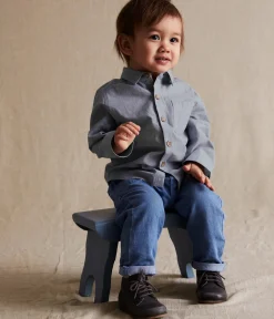 Baby & kids blue cotton shirt