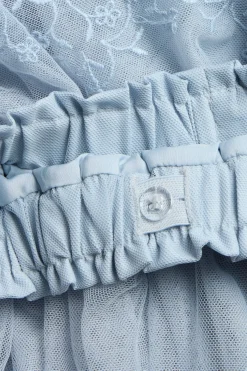 Baby & kids blue embroidered mesh skirt