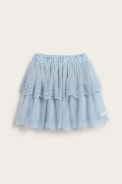 Baby & kids blue embroidered mesh skirt