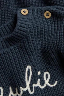 Baby & kids blue knitted jumper with Newbie logo