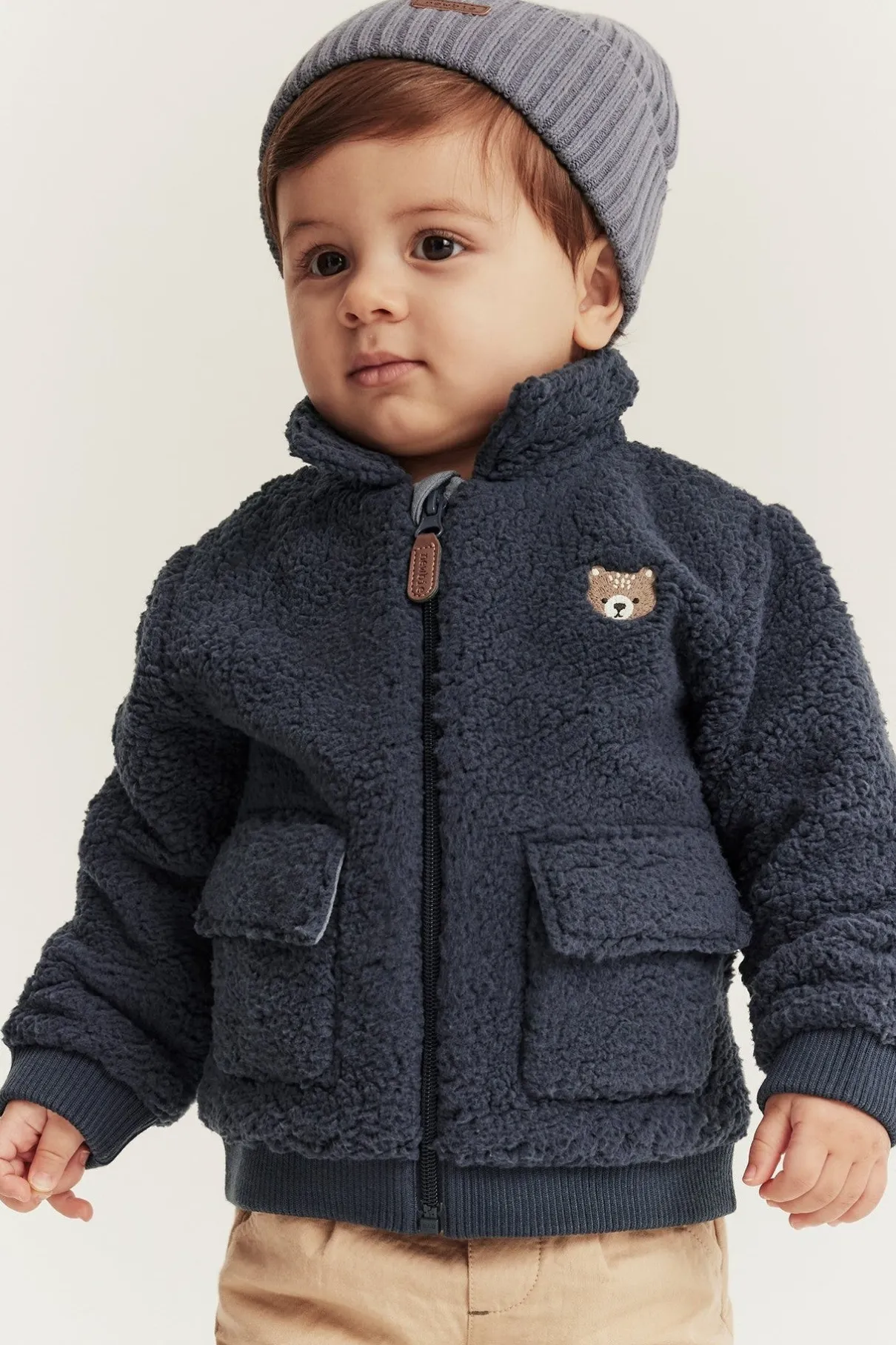 Baby & kids' blue pile jacket