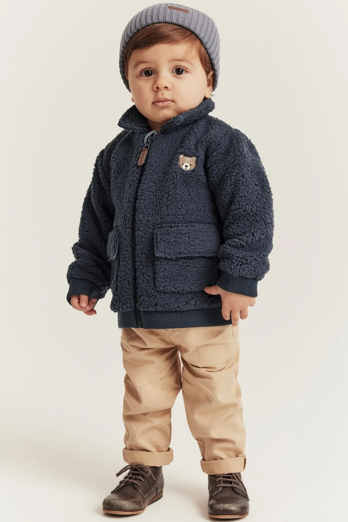 Baby & kids' blue pile jacket