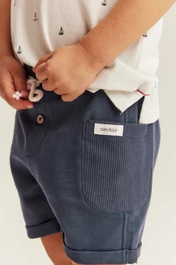 Baby & Kids blue slub jersey shorts