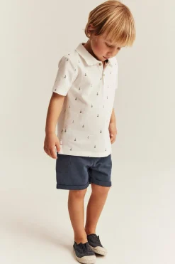 Baby & Kids blue slub jersey shorts