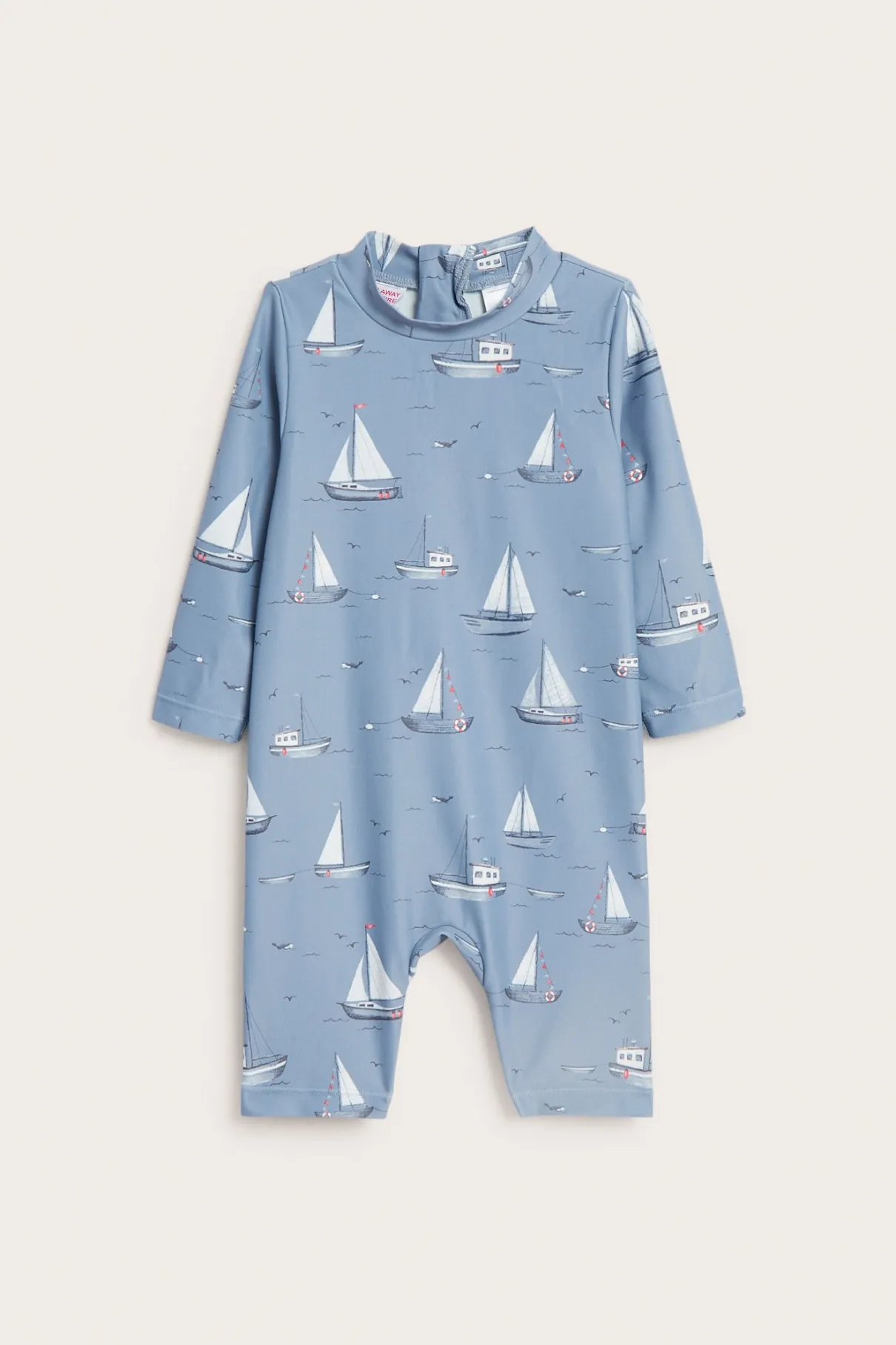 Baby & kids' blue UV suit with boat pattern