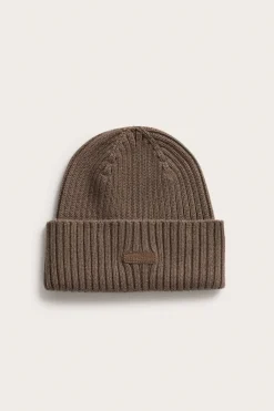Baby & Kids brown ribbed knit beanie