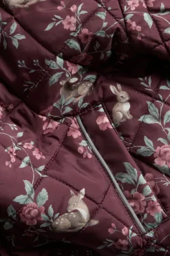 Baby & kids burgundy quilted floral jacket