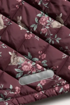 Baby & kids burgundy quilted floral jacket