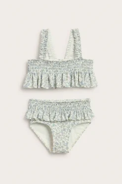 Baby & kids floral bikini with smock and frill
