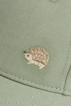 Baby & kids’ green cap with hedgehog embroidery