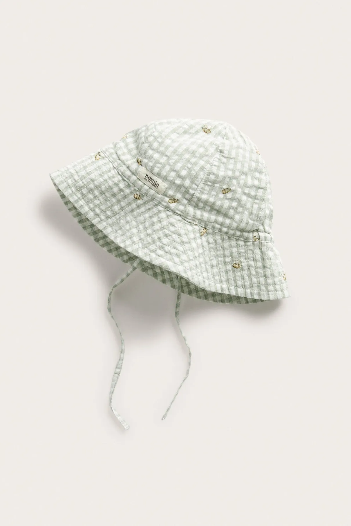 Baby & kids green checked sun hat