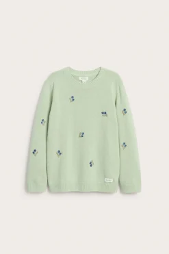 Baby & kids green knitted jumper with blueberries