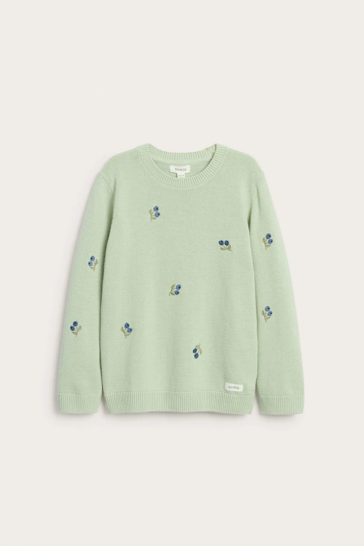 Baby & kids green knitted jumper with blueberries