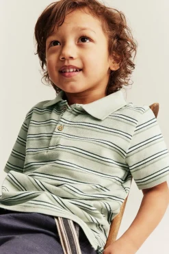Baby & kids green striped polo shirt