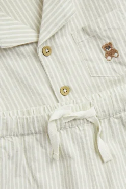 Baby & kids' green striped pyjamas