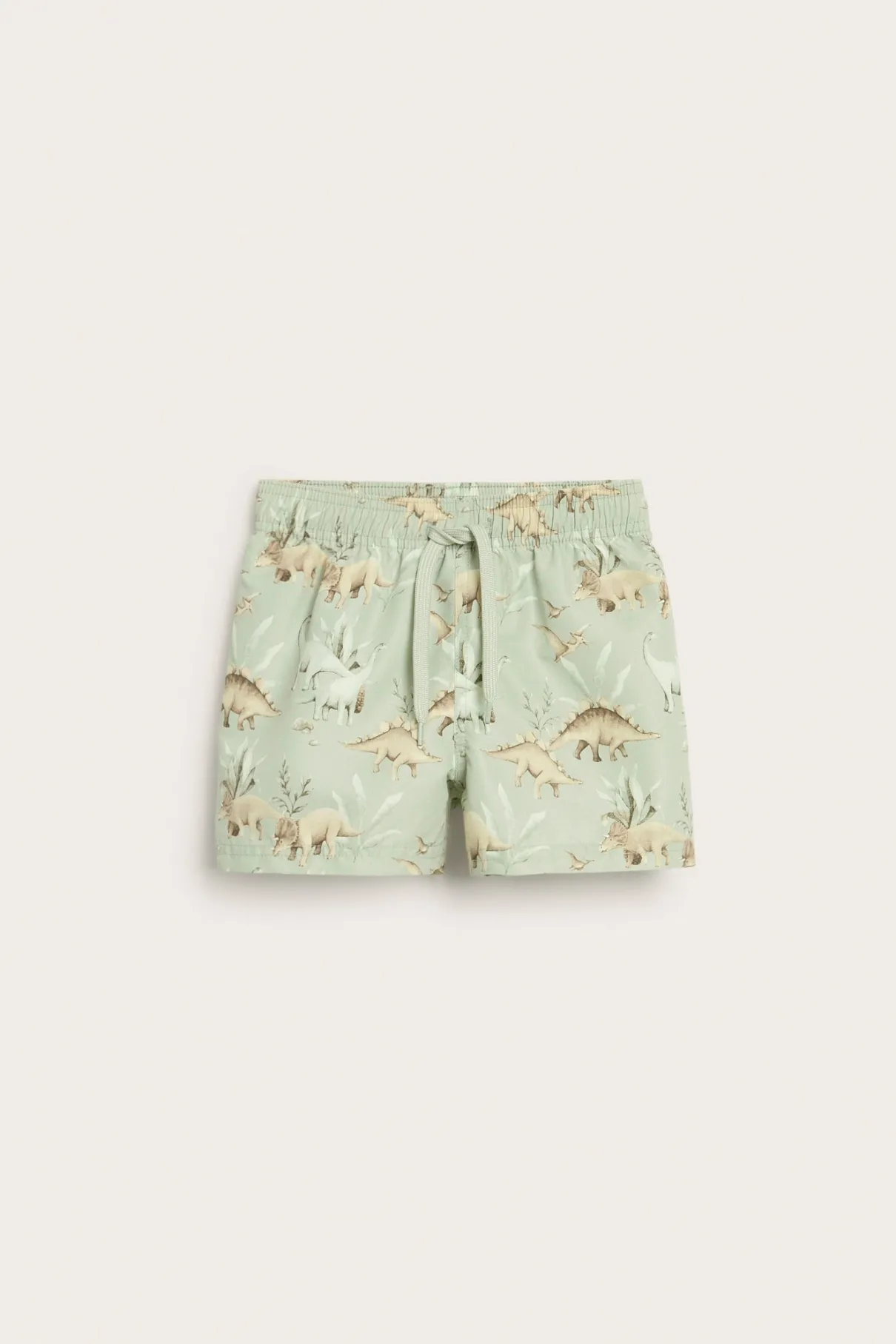 Baby & kids green swimming trunks with dinosaurs