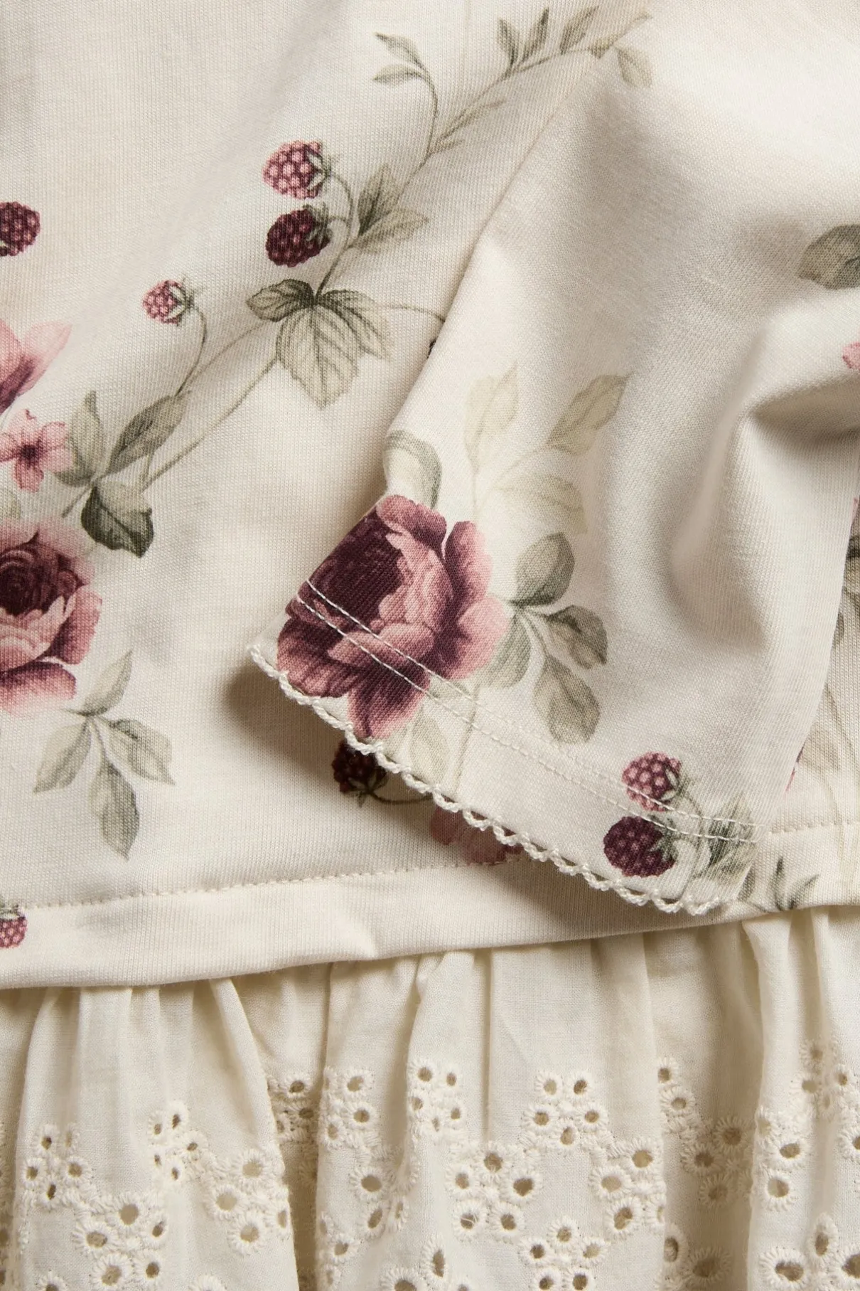 Baby & Kids jersey top with lace ruffle
