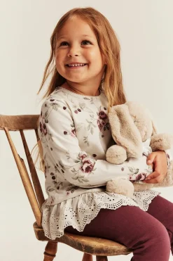 Baby & Kids jersey top with lace ruffle