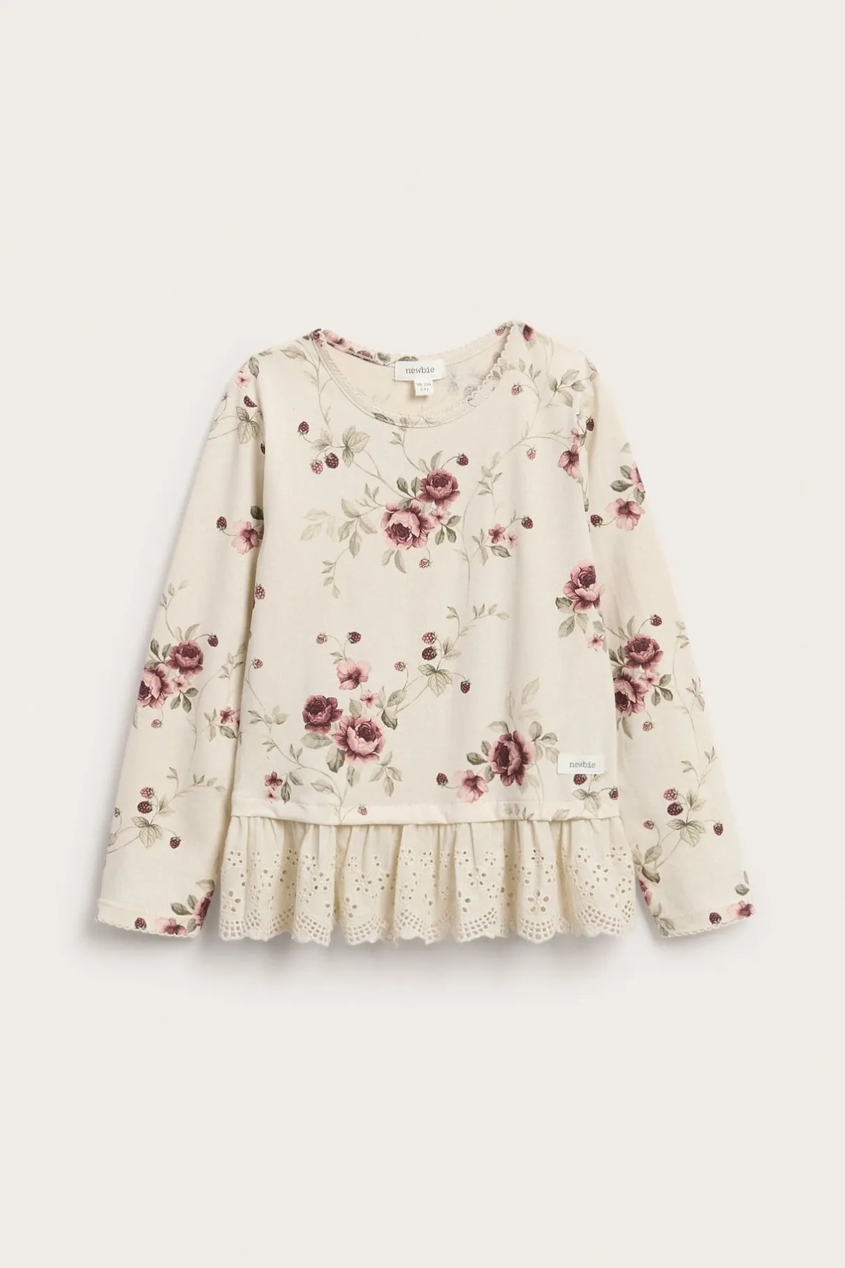 Baby & Kids jersey top with lace ruffle