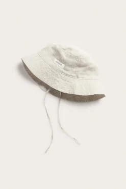Baby & kids linen sun hat with drawstring