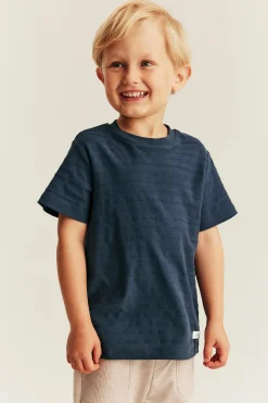 Baby & kids navy textured T-shirt