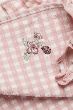 Baby & Kids pink checked floral swimsuit