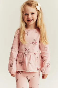Baby & kids pink floral peplum top
