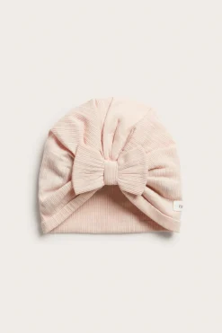 Baby & kids' pink ribbed turban hat