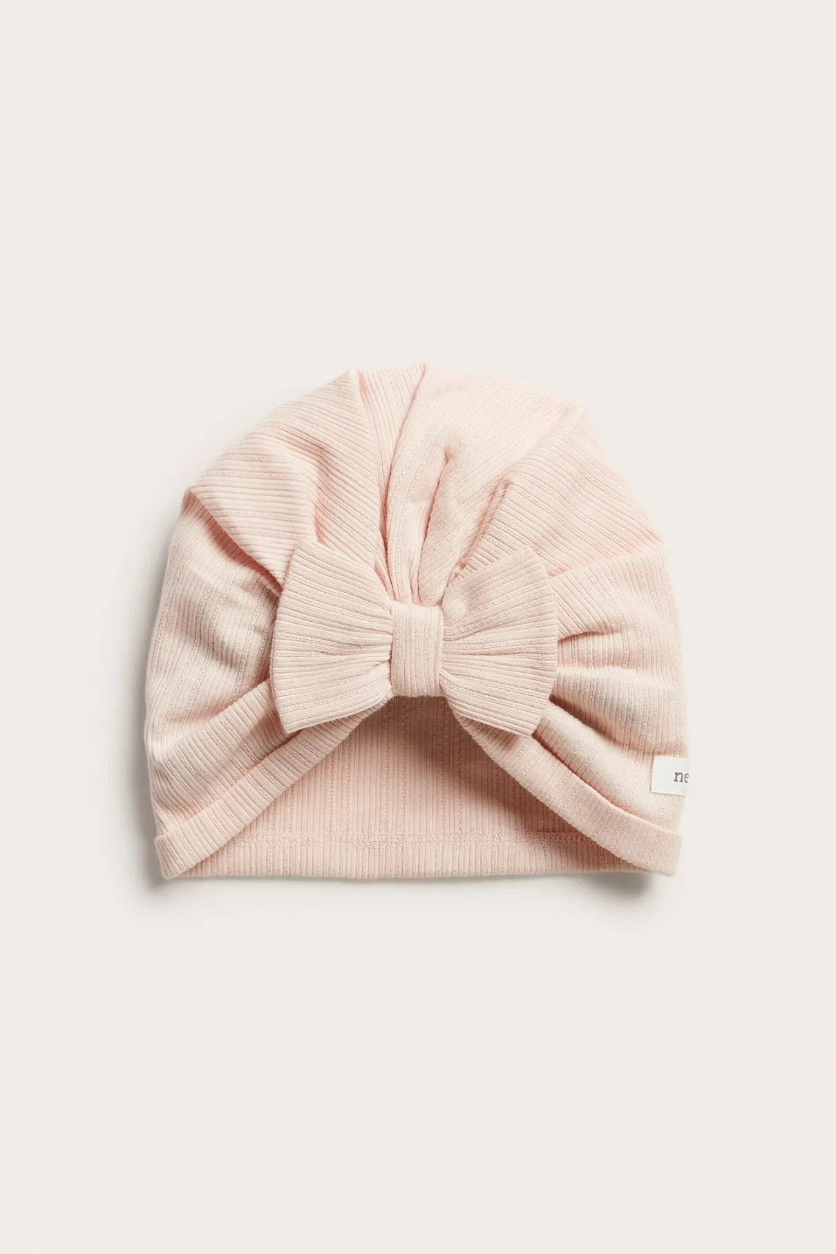 Baby & kids' pink ribbed turban hat