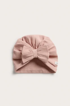 Baby & kids pink turban hat with bow