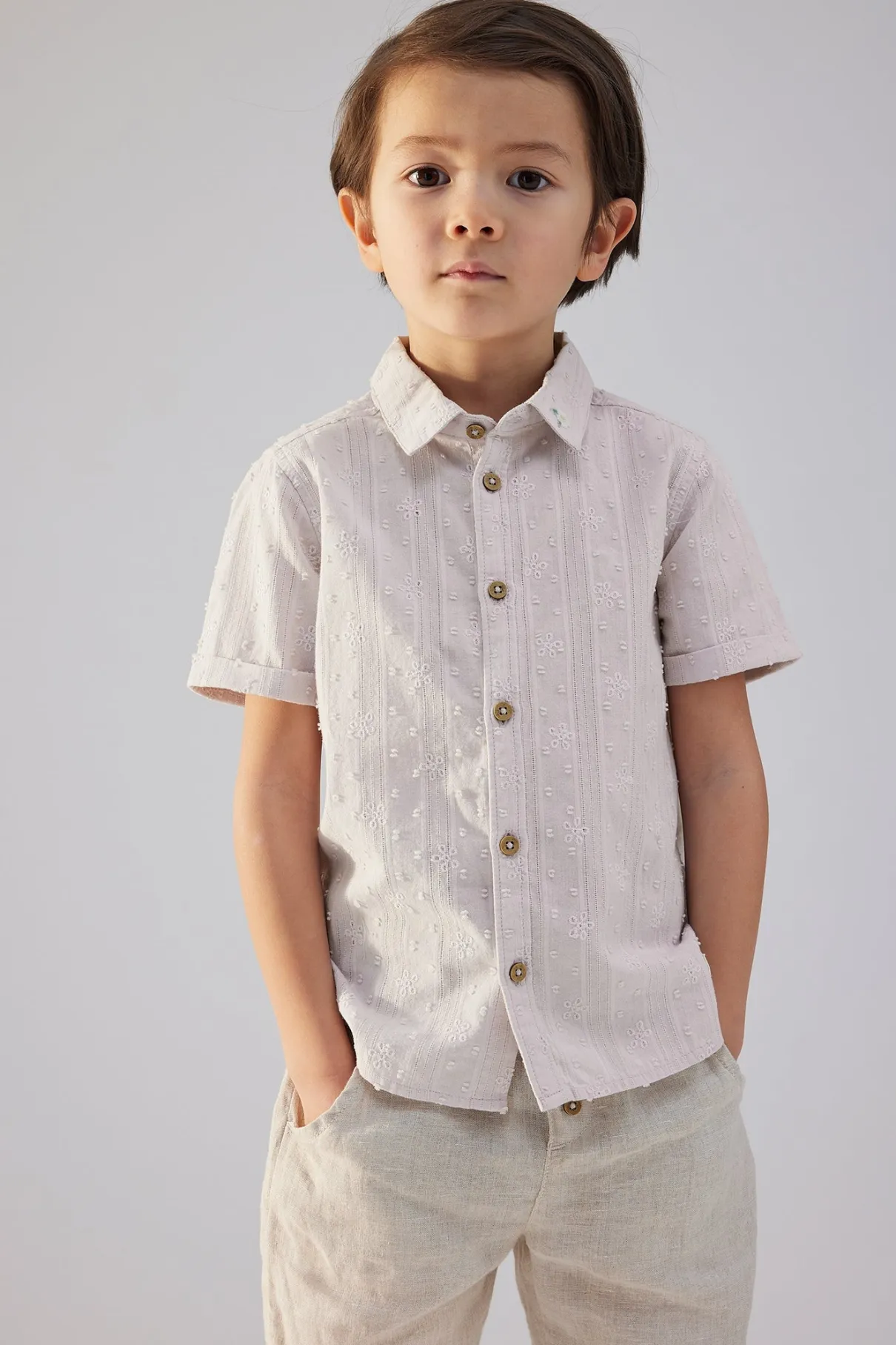 Baby & kids' purple short-sleeved shirt