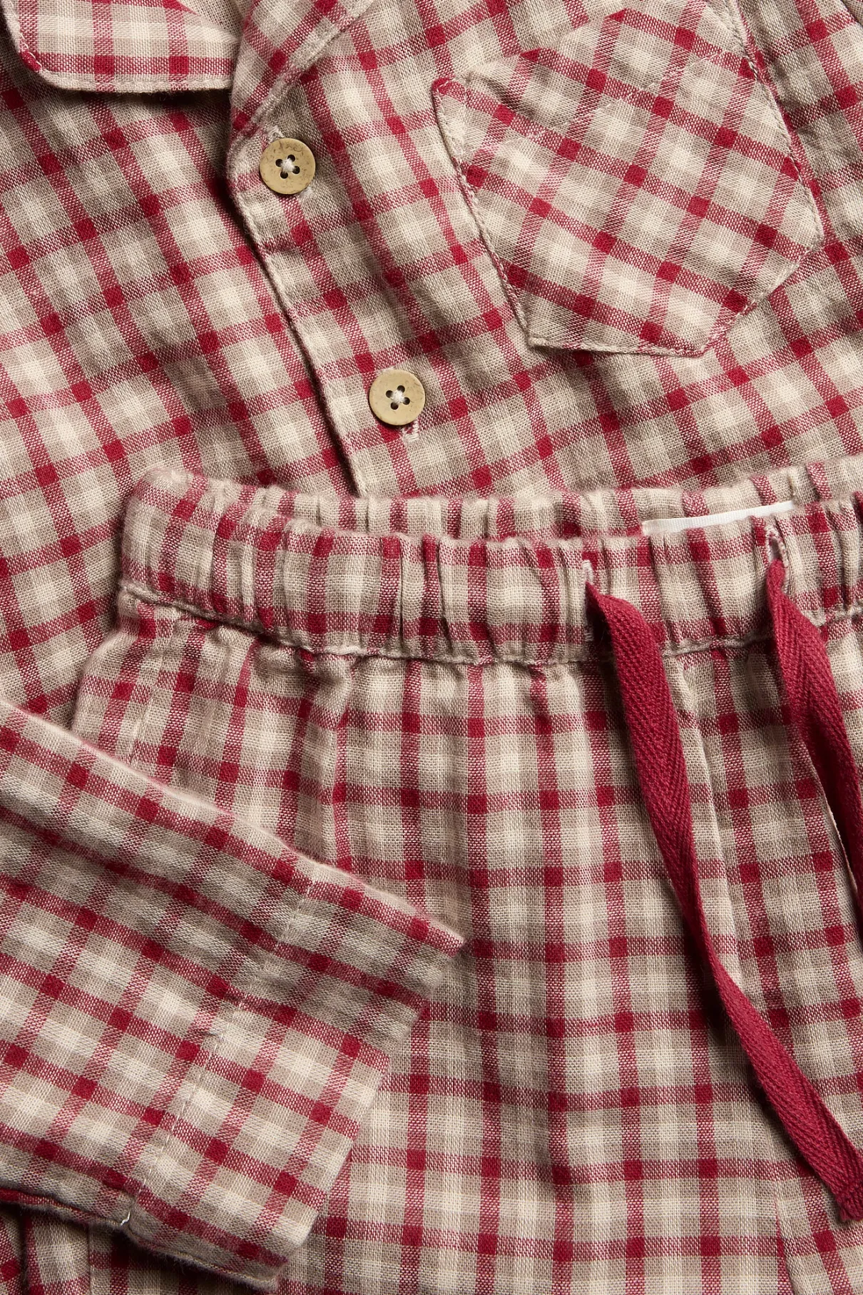 Baby & kids´ red checked pyjamas