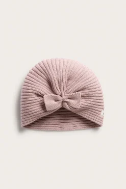 Baby & kids ribbed beanie with bow