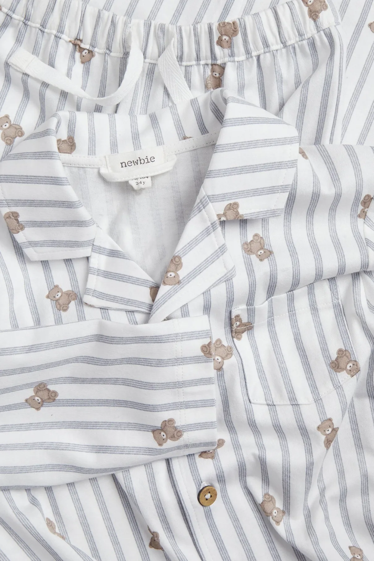 Baby & kids' striped teddy bear pyjamas