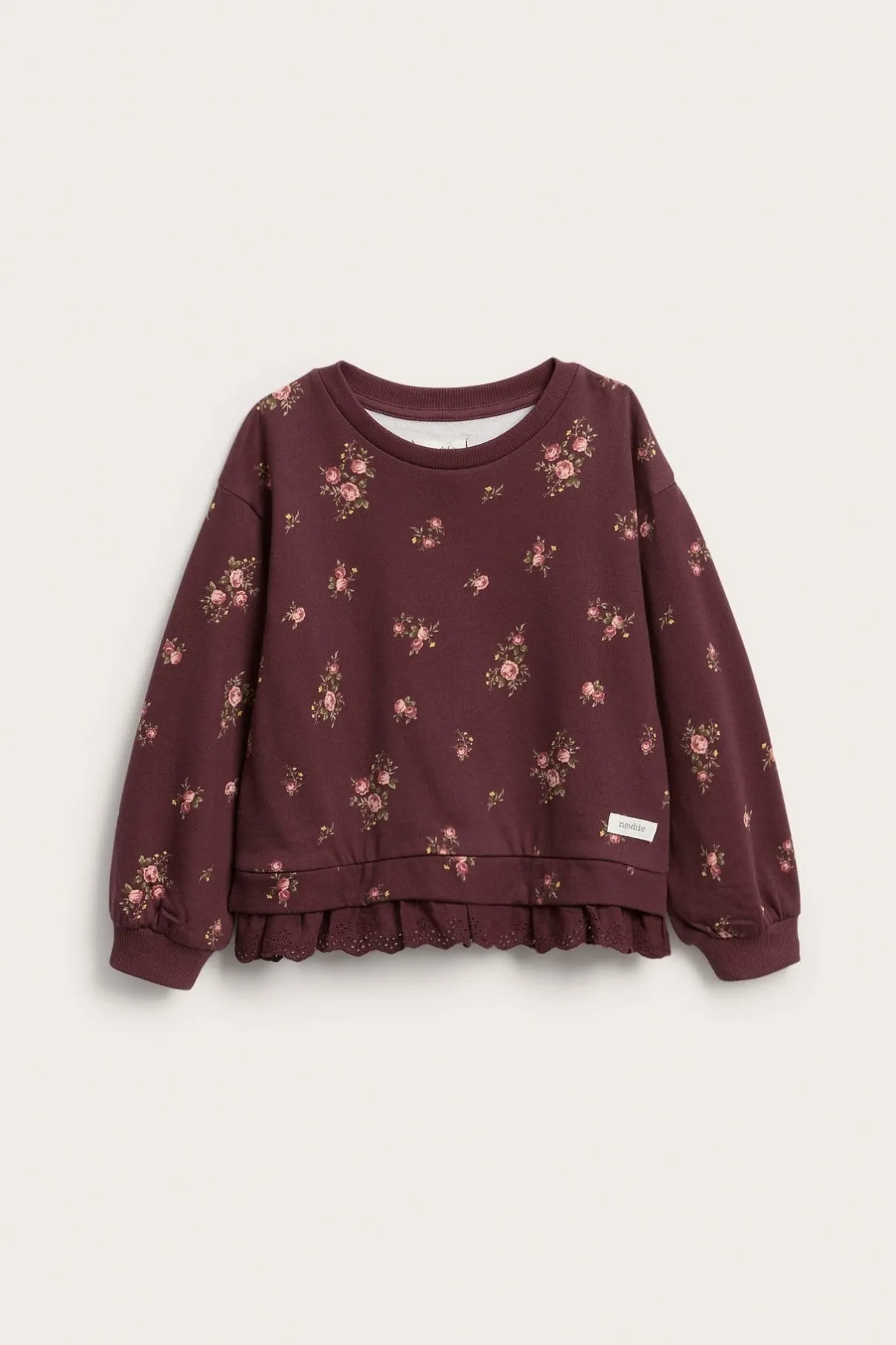 Baby & Kids sweatshirt with lace frill