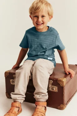 Baby & kids turquoise textured T-shirt