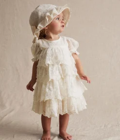 Baby & kids white embroidered sun hat