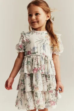 Baby & Kids white floral chiffon dress
