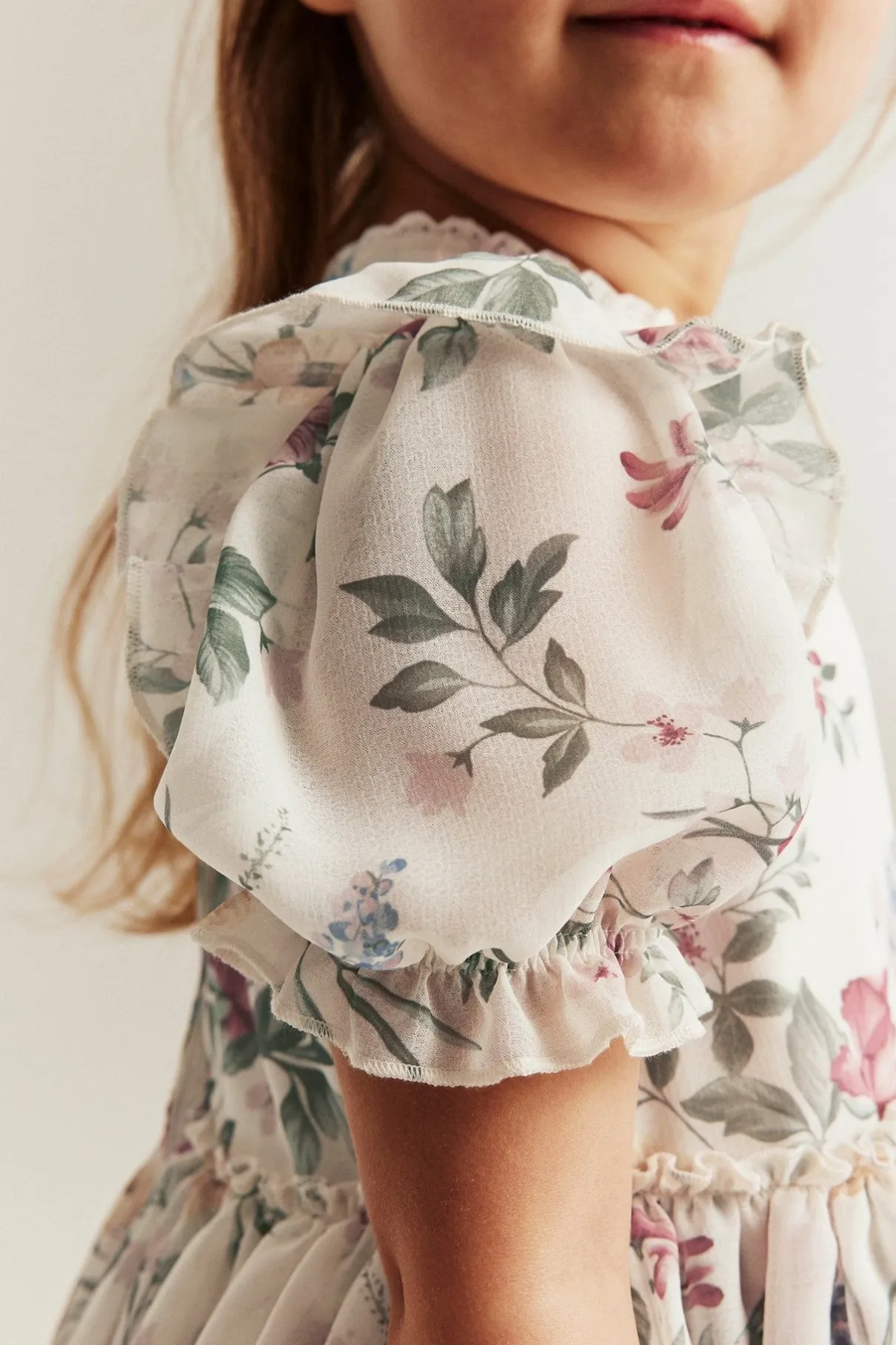 Baby & Kids white floral chiffon dress