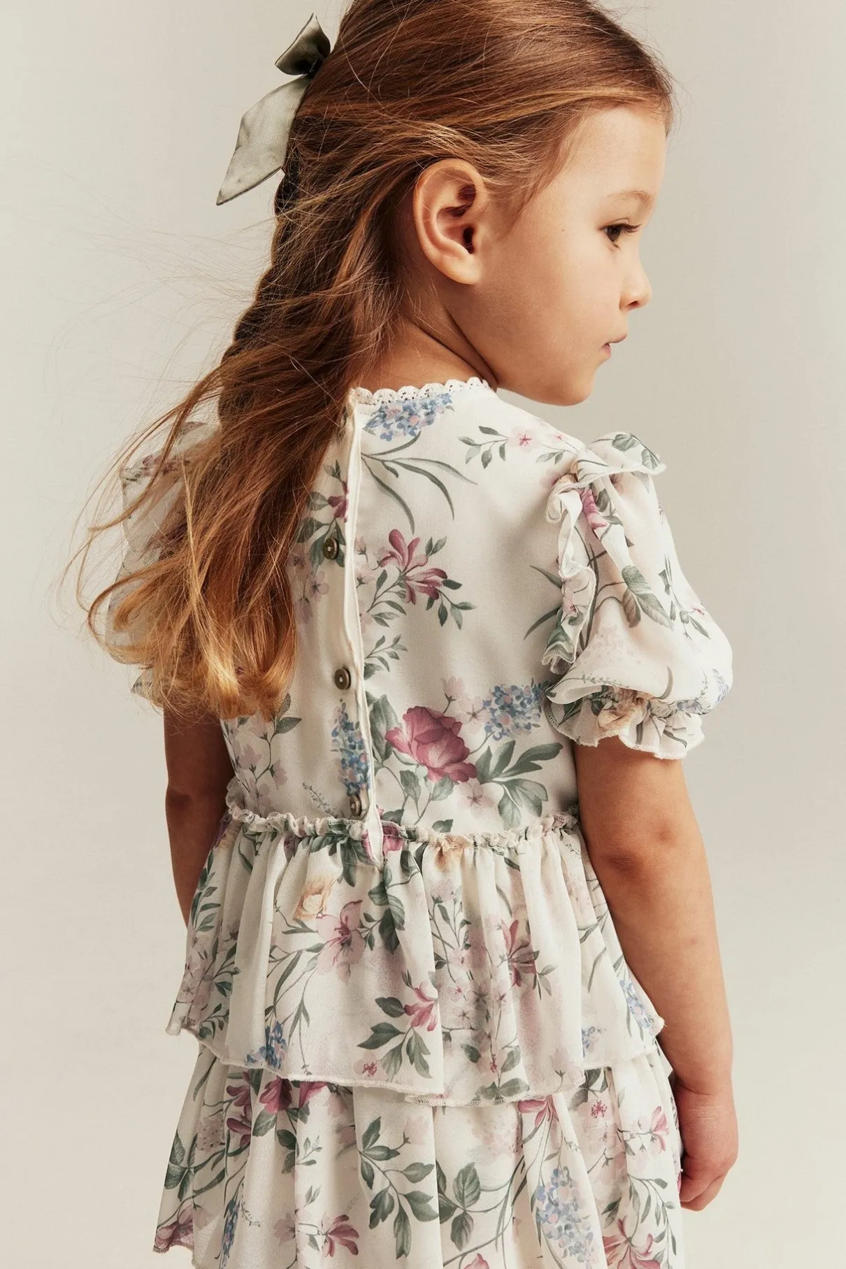 Baby & Kids white floral chiffon dress